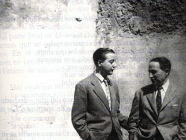 Con Fernando QUi&ntilde;ones en Segovia, 1952