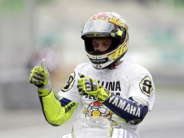 Valentino Rossi celebra su t&iacute;tulo mundial.

Foto: Afp Photo / Efe / Reuters