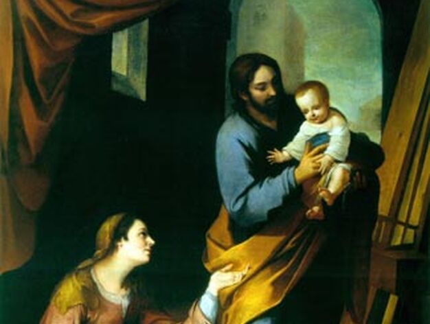 'La Sagrada Familia en el taller del carpintero'. &Oacute;leo sobre lienzo. 214x167 cm. Colecci&oacute;n particular.