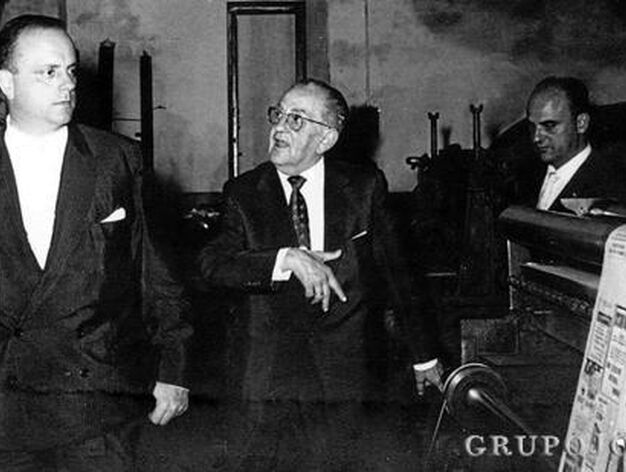 El ministro, en 1963, con Federico Joly y Emilio de la Cruz./Juman