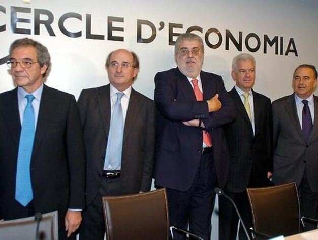 C&eacute;sar Alierta, Antonio Brufau y Jos&eacute; Manuel Lara./ Juan Carlos V&aacute;zquez