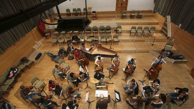 Ensayos de la Joven Orquesta Barroca de Andalucía, en una imagen de 2014.