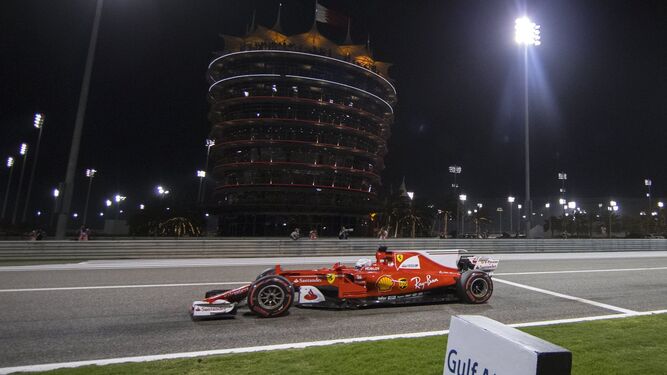Vettel durante la carrera.
