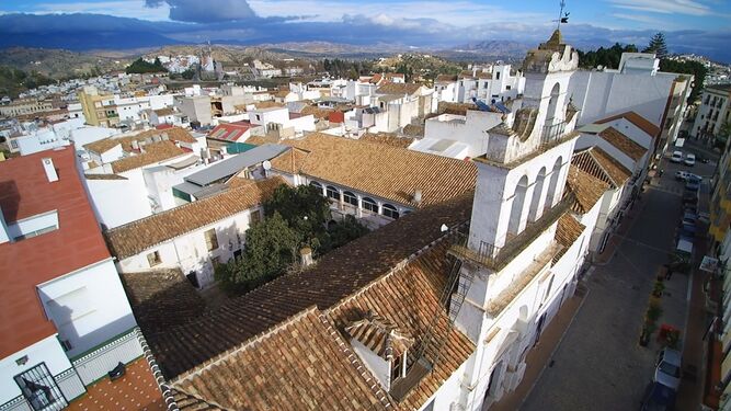 Vista aérea de la iglesia de San Andrés.