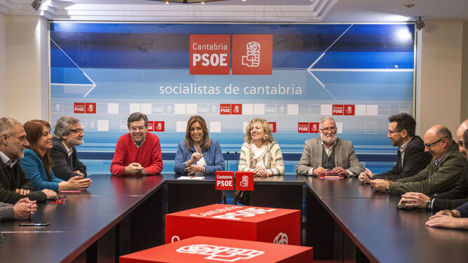 Susana Díaz, en la Ejecutiva del PSOE de Cantabria.