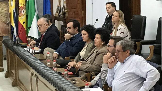 Concejales del PP y Ciudadanos en el Pleno de Rincón.