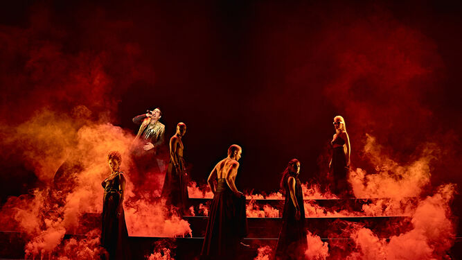 Un instante de la representación de la obra, durante su estreno en Madrid el pasado mes de abril.