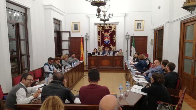 Imagen del último pleno municipal celebrado en el Ayuntamiento de Barbate.