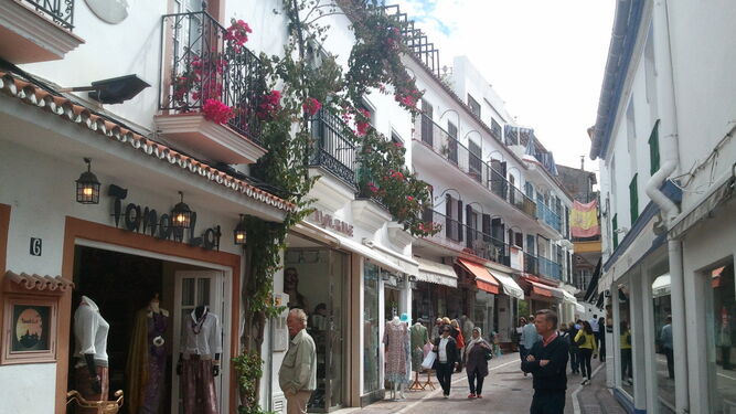 Una de las calles del casco antiguo de Marbella.