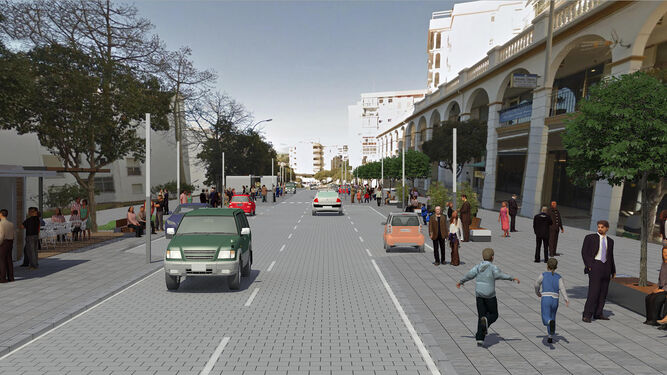 Infografía del proyecto de remodelación de la avenida Andalucía.