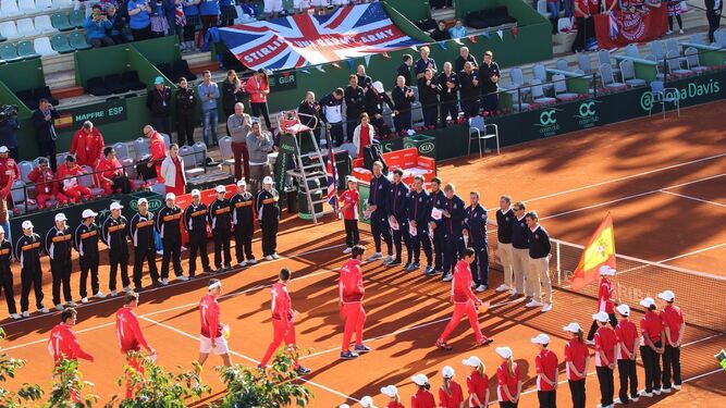 Un momento de la celebración del a Copa Davis en Marbella.
