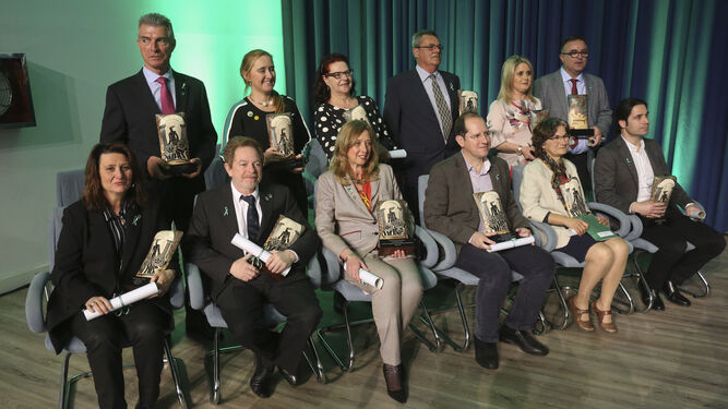 Los premiados tras recibir el reconocimiento en el Día de Andalucía.