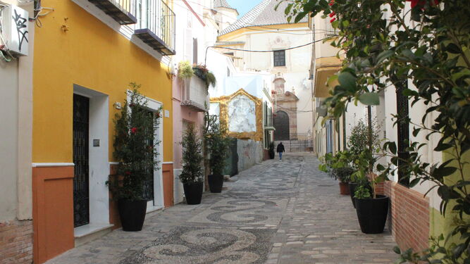 Calle Cabello, lugar donde se celebrará el taller de nazarenos de vidrio.