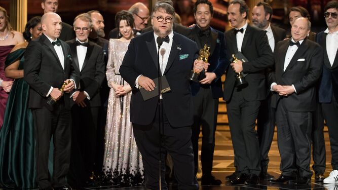 El director Guillermo del Toro, durante la pasada gala de los Óscar