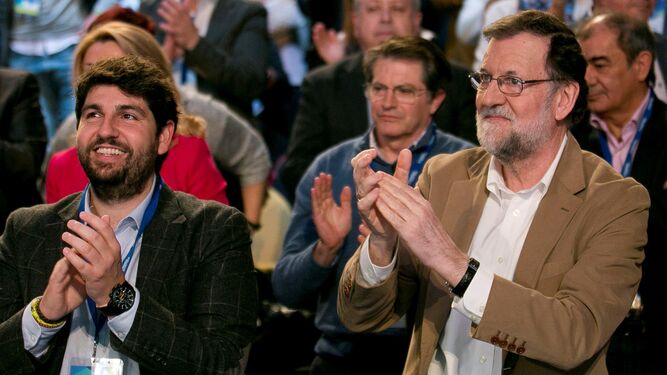Mariano Rajoy, durante un acto en Murcia.