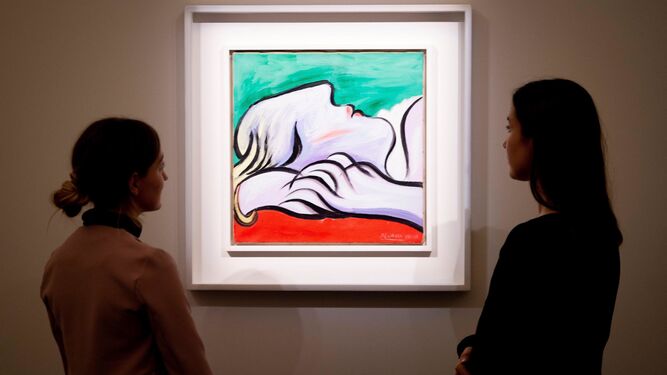 'Le Repos', de Pablo Picasso, expuesto en la casa Sotheby's de Londres.