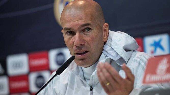 Zinedine Zidane, en una rueda de prensa.