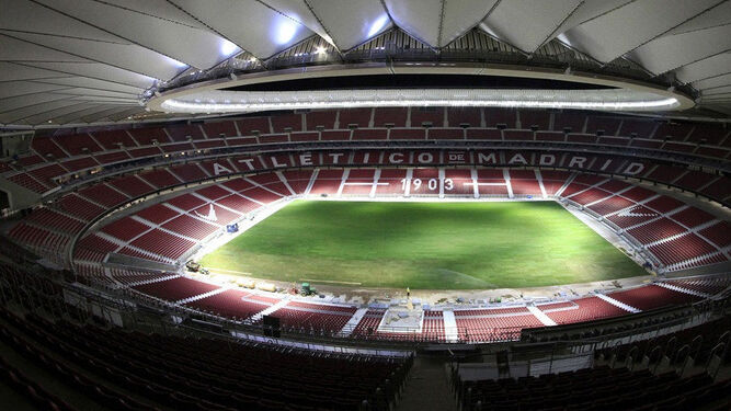 Interior del estadio Wanda Metropolitano que acogerá la final.