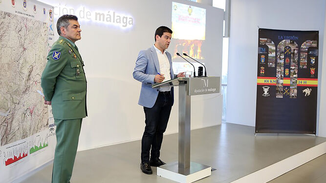 Presentación de los 101 kilómetros de la Legión en la sede de la Diputación de Málaga.