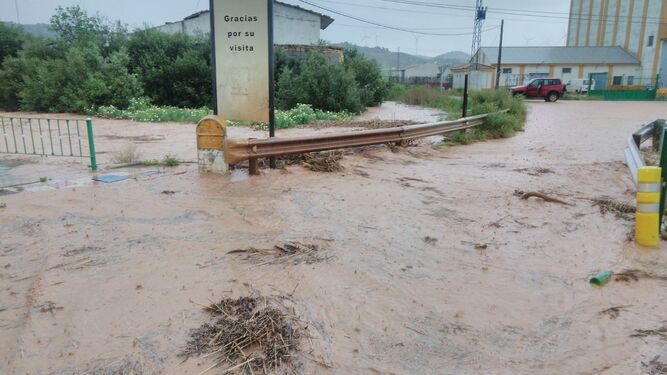 Inundaciones provocadas en Almargen por una tromba de agua.