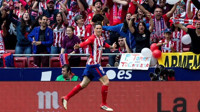 Fernando Torres, tras marcar uno de sus goles.