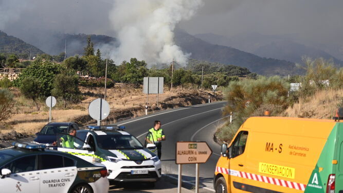 Incendio Sierra de Mijas: Reabren la carretera A-387 y la A-404