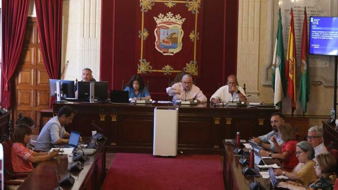 La comisión que se ha desarrollado en el Ayuntamiento de Málaga este lunes.