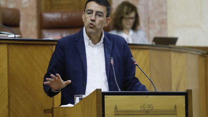 Mario Jiménez en su comparecencia en el pleno en el que se debatía el plan de regadíos de Doñana.