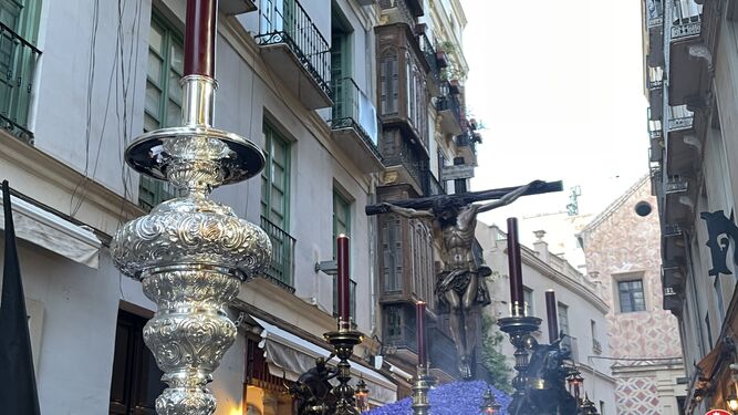 Dolores de San Juan en su procesión del Viernes Santo en Málaga
