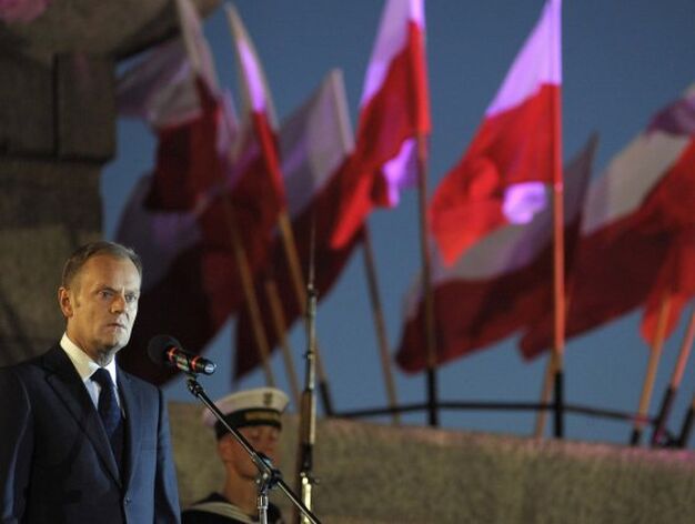 El primer ministro polaco, Donal Tusk, durante la ceremonia conmemorativa en Westerplatte, Polonia.

Foto: AFP