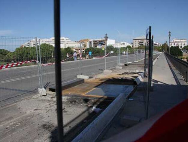 Detalle del estado de las obras en el Puente.

Foto: B.Vargas