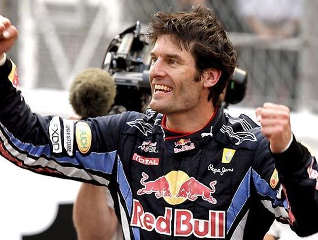 El australiano Mark Webber (Red Bull) celebra su victoria en el Gran Premio de M&oacute;naco.

Foto: Getty
