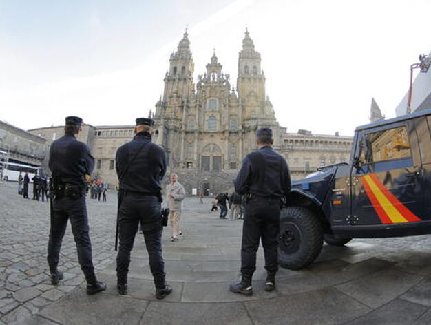 Santiago de Compostela ultima los preparativos.

Foto: EFE