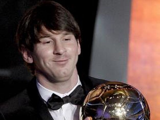 Leo Messi, Bal&oacute;n de Oro 2010.

Foto: Efe