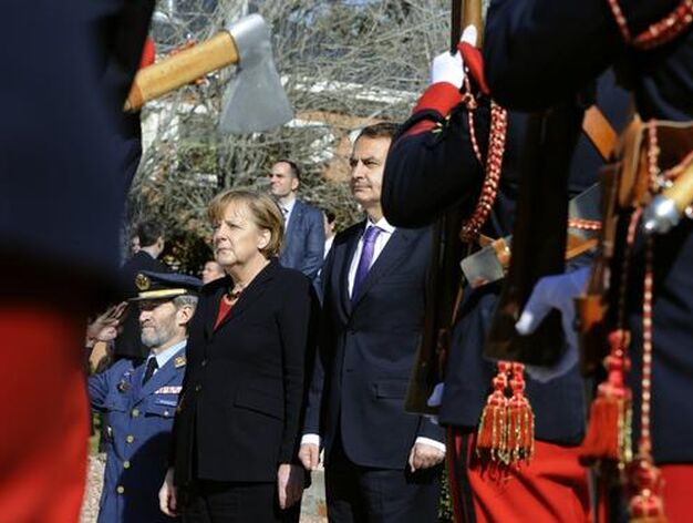 Un momento de la recepci&oacute;n a Merkel.

Foto: Afp