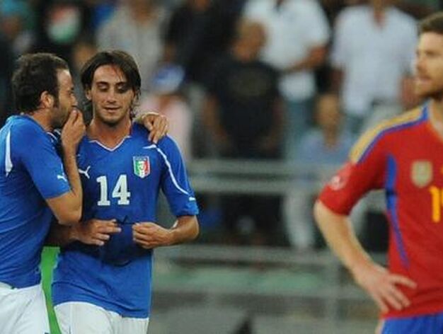 La selecci&oacute;n espa&ntilde;ola cay&oacute; 2-1 frente a Italia en el amistoso jugado en Bari.

Foto: AFP