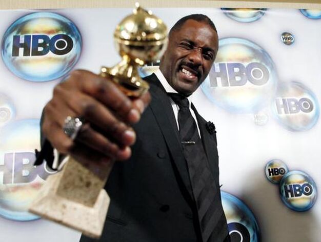 Idris Elba, Globo de Oro a mejor actor principal en una mini-serie o pel&iacute;cula televisiva por 'Luther'. / Reuters
