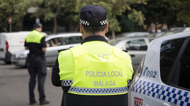 Agentes de la Policía Local de Málaga.