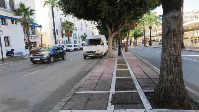 La avenida Julio Iglesias de Marbella.