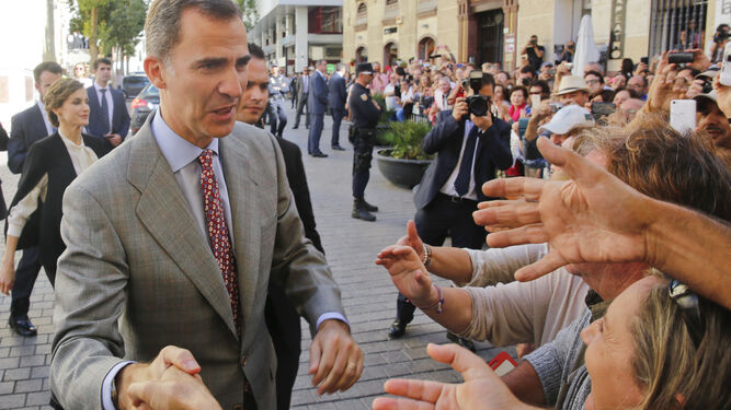 Felipe IV en la visita que hizo al teatro Cervantes en 2015