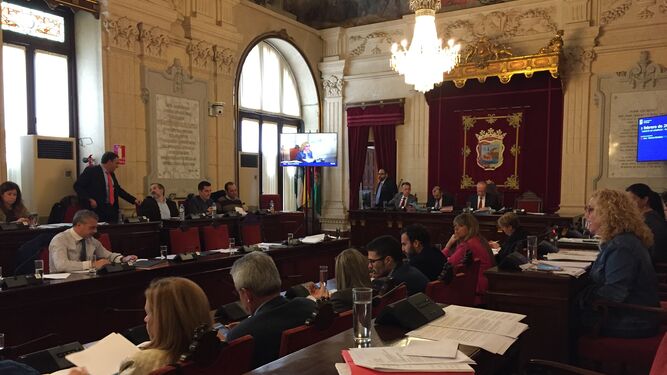 Un momento del Pleno del Ayuntamiento de Málaga