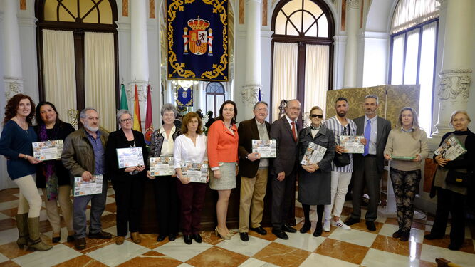 La presentación del juego, ayer, en el Ayuntamiento de Málaga.