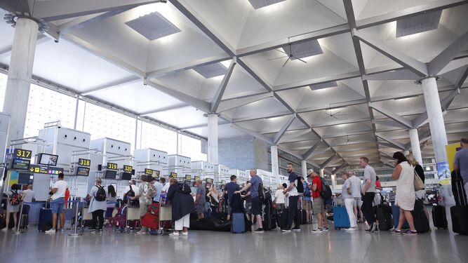 Imagen de la terminal tres del aeropuerto malagueño a comienzos de julio.