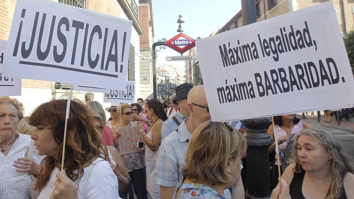 Una de las múltiples manifestaciones de apoyo a Juana Rivas.