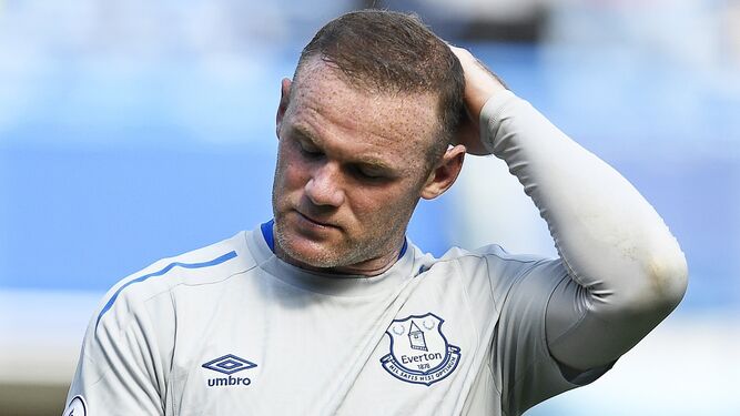 Wayne Rooney, en un partido con el Everton.