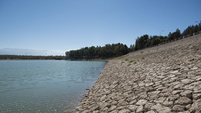 Pantano de Cubillas, en Granada, perteneciente a la cuenca del Guadalquivir, el pasado 5 de octubre.