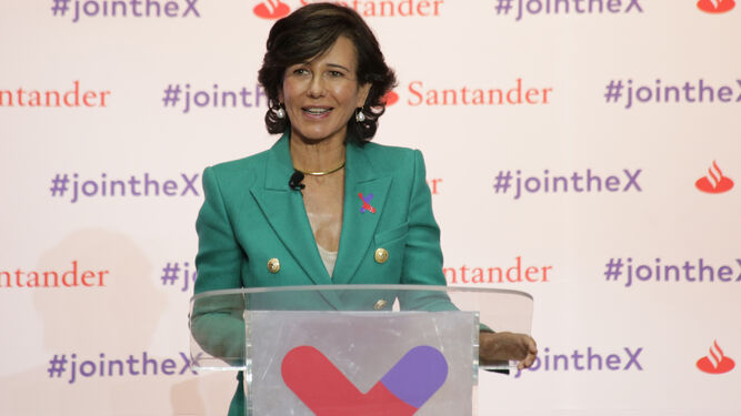 La presidenta de Santander, Ana Botín, durante la presentación del programa Santander X en Ciudad de México.