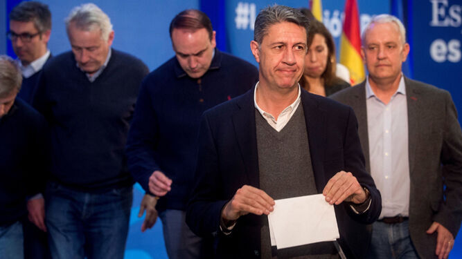 Xavier García Albiol, tras conocerse los resultados electorales.