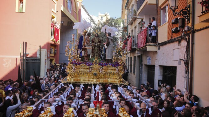 Imagen de una procesión de Semana Santa en Málaga.
