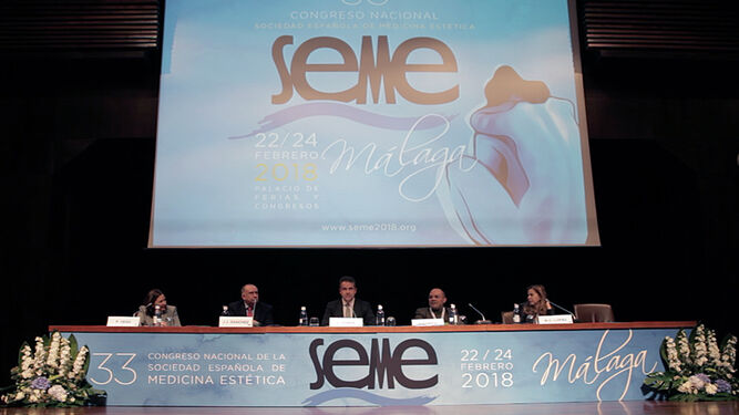 Inauguración del 33º congreso de la Sociedad de Medicina Estética que se celebra en el Palacio de Ferias de Málaga.